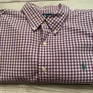 Polo by Ralph Lauren Men's Purple Gingham Shirt